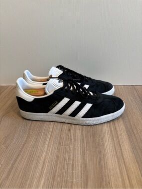 adidas Gazelle Indoor Men's Size 11 Leather Sneakers Core Black/Cream White